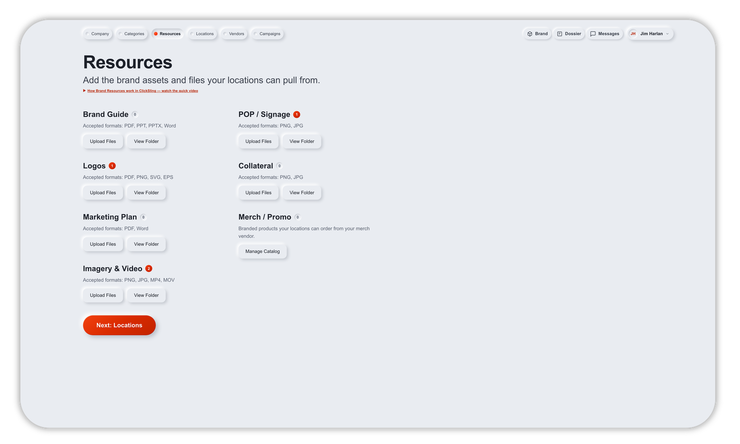 Setup wizard — Resources